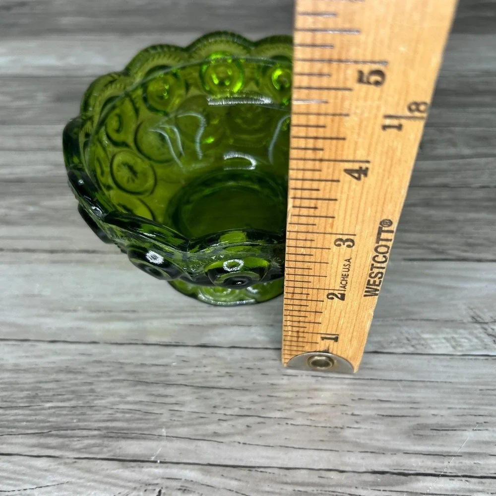 L. E. Smith Emerald Green Moon and Stars‎ Fairy Light Bottom ONLY Vintage Base